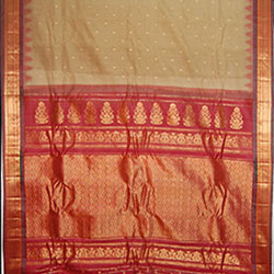 Click Here For Bigger Zoom - Gadwal Seico Saree - Pesara Green Colour GSS-14